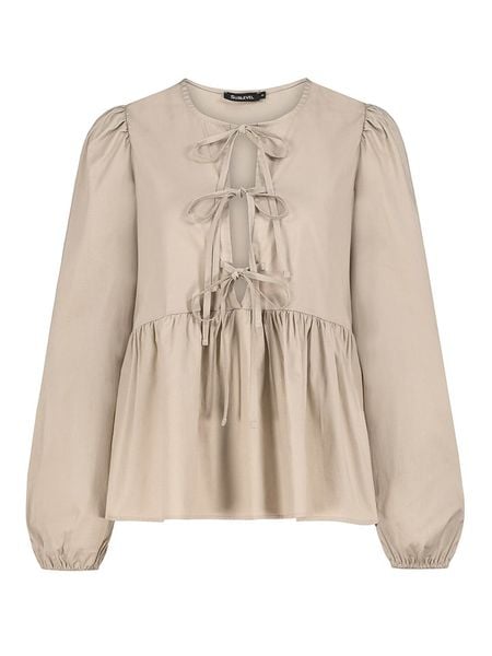 Sublevel Bluzka w kolorze beżowym rozmiar: M. Brązowe bluzki Sublevel, m, bez wzorów, bez kołnierzyka, bez ramiączek. Za 48.28 zł.