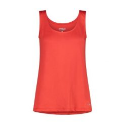 Damski tank top CMP. Czerwone topy CMP, bez wzorów, sportowe, bez kołnierzyka, bez ramiączek. Za 140.85 zł.