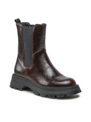 Jenny Fairy Sztyblety LS5873-01 Brązowy. Brązowe botki Jenny Fairy, bez wzorów, ze skóry, bez obcasa, na płaskiej podeszwie, bez zapięcia. Za 179.99 zł.