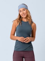LaMunt Top funkcyjny "Maria" w kolorze niebieskim rozmiar: 34. Niebieskie topy LaMunt, bez wzorów, z materiału, bez kołnierzyka, bez ramiączek. Za 104.89 zł.