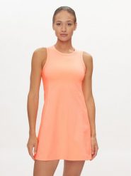 DKNY Sport Sukienka letnia DP2D4754 Pomarańczowy Slim Fit. Brązowe sukienki DKNY Sport, xs, bez wzorów, z syntetyku, sportowe, bez kołnierzyka, bez ramiączek, sportowe. Za 609.99 zł.