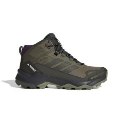 Damskie buty trekkingowe adidas Terrex Skychaser AX5 Mid. Zielone buty trekkingowe adidas, bez wzorów, z gore-texu, bez zapięcia, wspinaczkowe, gore-tex. Za 595.50 zł.