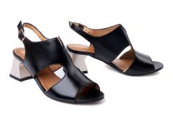 MACIEJKA 06566-01/00-5 czarny, sandały damskie. Czarne sandały Maciejka, bez wzorów, z gumy, bez obcasa, na obcasie, bez zapięcia. Za 354.90 zł.
