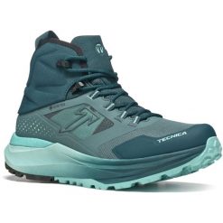Buty trekkingowe damskie Tecnica Agate S Mid Gtx. Niebieskie buty trekkingowe Tecnica, z materiału, bez zapięcia. Za 580.20 zł.