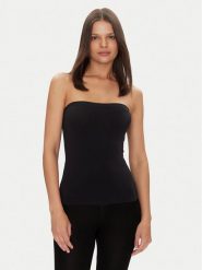 Wolford Top Fatal 50799 Czarny Slim Fit. Czarne topy Wolford, l, bez wzorów, z syntetyku, bez kołnierzyka, bez ramiączek. Za 429.99 zł.
