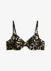 Biustonosz bikini na fiszbinach z miękkimi miseczkami. Białe bikini bonprix, bez wzorów. Za 149.99 zł.