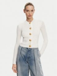 Balmain Kardigan DF1KL190KF24 Biały Regular Fit. Białe swetry Balmain, bez wzorów, z wiskozy, bez ramiączek. Za 6,389.00 zł.