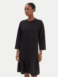 JOOP! Sukienka codzienna Tarika 10007096 Czarny Relaxed Fit. Czarne sukienki Joop!, na co dzień, bez wzorów, z bawełny, bez kołnierzyka, bez ramiączek, proste. Za 739.99 zł.