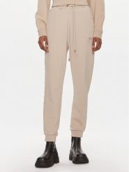 Pinko Spodnie dresowe Carico 100371 A1N7 Beżowy Regular Fit. Brązowe spodnie dresowe Pinko, bez wzorów, z bawełny. Za 309.99 zł.