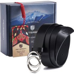 Pasek damski Peterson czarny PTN SSN-7. Czarne paski Peterson, bez wzorów, ze skóry. Za 49.99 zł.