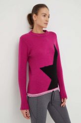 Newland sweter wełniany damski kolor różowy. Czerwone swetry Newland, m, bez wzorów, z dzianiny, bez ramiączek. W wyprzedaży za 579.99 zł.