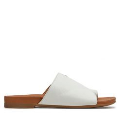 Klapki Piazza. Białe klapki Piazza, bez wzorów, bez obcasa, bez zapięcia. Za 349.99 zł.