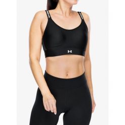 Biustonosz sportowy Under Armour Infinity 2.0 Mid Sports Big Cup Bra. Czarne biustonosze sportowe Under Armour, bez wzorów, na fitness i siłownię. Za 169.99 zł.