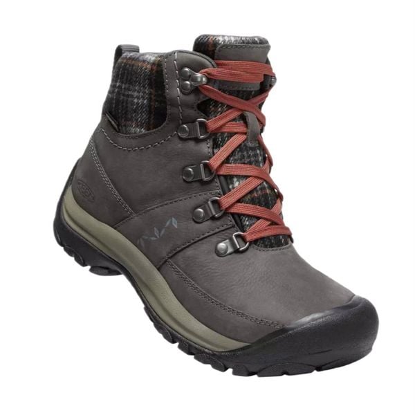 Buty trekkingowe damskie Keen Kaci III Winter Mid Wp. Szare buty trekkingowe Keen, bez wzorów, bez zapięcia, trekkingowe. W wyprzedaży za 321.00 zł.