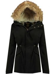 Geographical Norway Kurtka zimowa "Ampuria" w kolorze czarnym rozmiar: XXL. Czarne kurtki Geographical Norway, na zimę, xxl, bez wzorów, z puchu, bez kaptura. Za 280.79 zł.