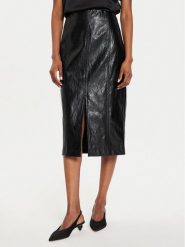 Marella Spódnica z imitacji skóry Biagio 2423106071 Czarny Regular Fit. Czarne spódnice Marella, bez wzorów, ze skóry. Za 379.99 zł.