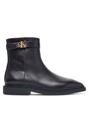 Calvin Klein Botki Square Ankle Boot Lth Mg Hdw HW0HW03186 Brązowy ciemny. Brązowe botki Calvin Klein, bez wzorów, ze skóry, bez obcasa, na płaskiej podeszwie, bez zapięcia. Za 749.99 zł.