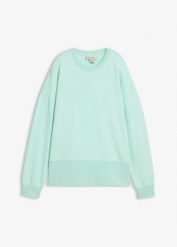 Bluza oversize z mieszanki bawełny. Zielone bluzy bonprix, bez wzorów, z bawełny, bez ramiączek, bez kaptura. Za 109.99 zł.