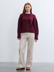 BGN Sweter w kolorze bordowym rozmiar: 38. Czerwone swetry BGN, bez wzorów, bez ramiączek. Za 86.99 zł.