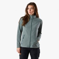 Bluza polarowa hiking damska Swedemount Lofoten Fleece wodoodporna. Zielone bluzy bez kaptura SWEDEMOUNT, na zimę, bez wzorów, z polaru, bez kaptura, narciarskie. W wyprzedaży za 185.00 zł.
