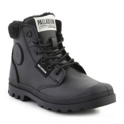 Buty Palladium Pampa Hi Snow Warm 94380-008-M czarne. Czarne buty treningowe bez wzorów, z gumy, bez zapięcia. Za 769.83 zł.