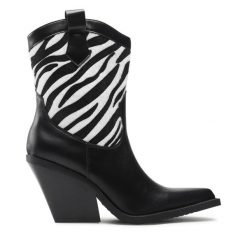 Botki Jenny Fairy. Czarne botki Jenny Fairy, bez wzorów, bez obcasa, na słupku, bez zapięcia. Za 169.99 zł.