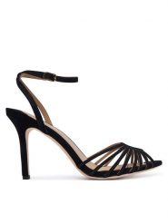 LAUREN RALPH LAUREN Sandały 802P15738001 Czarny. Czarne sandały Lauren Ralph Lauren, bez wzorów, ze skóry, bez obcasa, na szpilce, bez zapięcia. Za 769.99 zł.