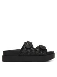 DKNY Klapki Piper K2691150 Czarny. Czarne klapki DKNY, bez wzorów, z syntetyku, bez obcasa, bez zapięcia. Za 579.99 zł.