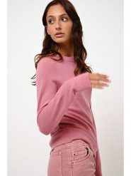 AUTHENTIC CASHMERE Kaszmirowy sweter "Ecrin" w kolorze szaroróżowym rozmiar: M. Różowe swetry AUTHENTIC CASHMERE, m, bez wzorów, z kaszmiru, bez ramiączek. Za 224.52 zł.