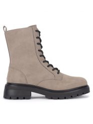 JENNY Botki WYL3881-4 Szary. Szare botki Jenny, bez wzorów, bez obcasa, na płaskiej podeszwie, bez zapięcia. Za 135.99 zł.