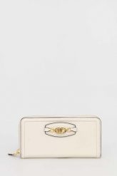 Lauren Ralph Lauren portfel skórzany damski kolor beżowy. Brązowe portfele Lauren Ralph Lauren, bez wzorów. Za 849.99 zł.