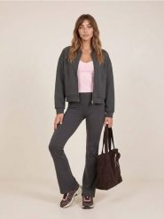 Legginsy flare z przeszyciami - szary. Szare legginsy Sinsay, bez wzorów, sportowe. Za 39.99 zł.