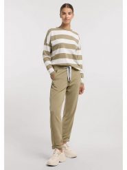 ELBSAND Spodnie dresowe "Brinja" w kolorze szarobrązowym rozmiar: M. Brązowe spodnie dresowe ELBSAND, bez wzorów, z dresówki. Za 193.24 zł.