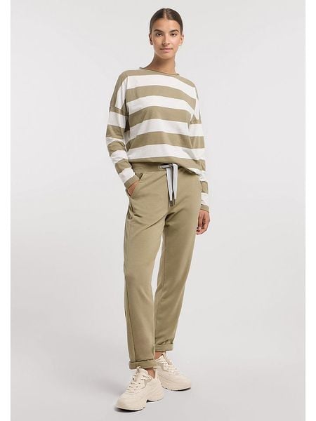 ELBSAND Spodnie dresowe "Brinja" w kolorze szarobrązowym rozmiar: M. Brązowe spodnie dresowe ELBSAND, bez wzorów, z dresówki. Za 193.24 zł.