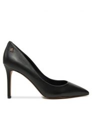 Tommy Hilfiger Szpilki Essential Pointed Pump FW0FW07533 Czarny. Czarne szpilki Tommy Hilfiger, bez wzorów, ze skóry, bez obcasa, na szpilce, bez zapięcia. Za 439.99 zł.