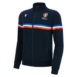 Bluza z pełnym zamkiem błyskawicznym Macron RWC France. Białe bluzy bez kaptura Macron, bez wzorów, z dresówki, bez kaptura. Za 332.00 zł.