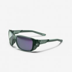Okulary przeciwsłoneczne kat. 4 MH 570. Zielone okulary przeciwsłoneczne QUECHUA, bez wzorów, z materiału, szklane. Za 169.99 zł.