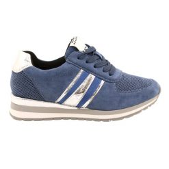 M.Daszyński Buty Sportowe Damskie Niebieskie MR2169. Niebieskie buty treningowe bez wzorów, z gumy, bez zapięcia, trekkingowe. Za 59.98 zł.