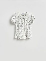 Bawełniana bluzka - wielobarwny. Bluzki Reserved, l, bez wzorów, z bawełny, bez kołnierzyka, bez ramiączek. Za 99.99 zł.