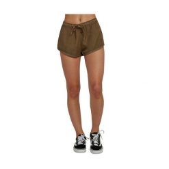 Spodenki sportowe damskie RVCA Camron. Zielone szorty sportowe RVCA, bez wzorów, z wiskozy. Za 137.00 zł.