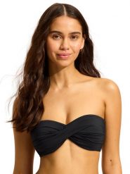 Seafolly Góra od bikini S. Collective 33261-942 Czarny. Czarne bikini Seafolly, bez wzorów, z syntetyku. Za 289.99 zł.