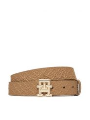 Tommy Hilfiger Pasek Damski Th Monogram 3.0 Mono AW0AW17354 Brązowy. Brązowe paski Tommy Hilfiger, bez wzorów, ze skóry. Za 139.99 zł.