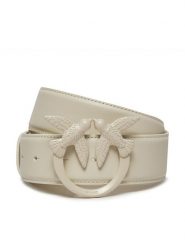 Pinko Pasek Damski Love Berry H4 Belt. PE 24 PLT01 100120 A1K2 Biały. Białe paski Pinko, bez wzorów, ze skóry. Za 319.99 zł.