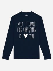 WOOOP Bluza "All I want for Christmas is You" w kolorze granatowym rozmiar: S. Niebieskie bluzy Wooop, s, bez wzorów, bez kaptura. Za 101.70 zł.