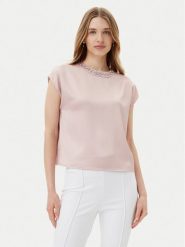 Imperial Bluzka RIC3JBA Różowy Regular Fit. Czerwone bluzki Imperial, l, bez wzorów, z syntetyku, bez kołnierzyka, bez ramiączek. Za 219.99 zł.