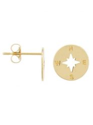 OR ÉCLAT Złote kolczyki-wkrętki "Boussole" rozmiar: onesize. Żółte kolczyki Or Éclat, złote. Za 304.99 zł.