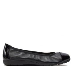 Baleriny Caprice. Czarne baleriny Caprice, bez wzorów, bez obcasa, bez zapięcia. Za 199.99 zł.