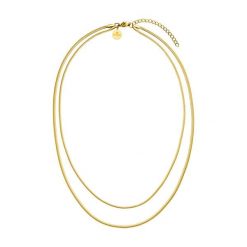 Purelei Purelei Podwójny łańcuch Two Layers Naszyjniki 1 ct Jasnobrązowy Damski. Czerwone naszyjniki Purelei, z materiału, pozłacane. Za 135.89 zł.