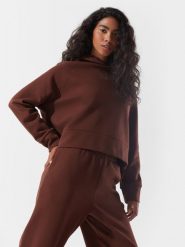 4F Bluza dresowa z bawełną organiczną damska 4F x Anna Lewandowska XL. Brązowe bluzy z kapturem 4f, xl, bez wzorów, z bawełny, z kapturem, na fitness i siłownię. W wyprzedaży za 169.99 zł.