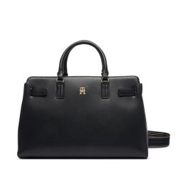 Torebka Tommy Hilfiger. Czarne torebki klasyczne Tommy Hilfiger, bez wzorów, klasyczne, bez dodatków. Za 649.99 zł.